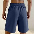 thumbnail image 4 of GrmtClth Mens Shorts Casual Waffle Elastic Waist Loose Fit Sweat Shorts Summer Athletic Stretch Shorts Beach Vacation Jogging Shorts with Pockets Navy M, 4 of 9