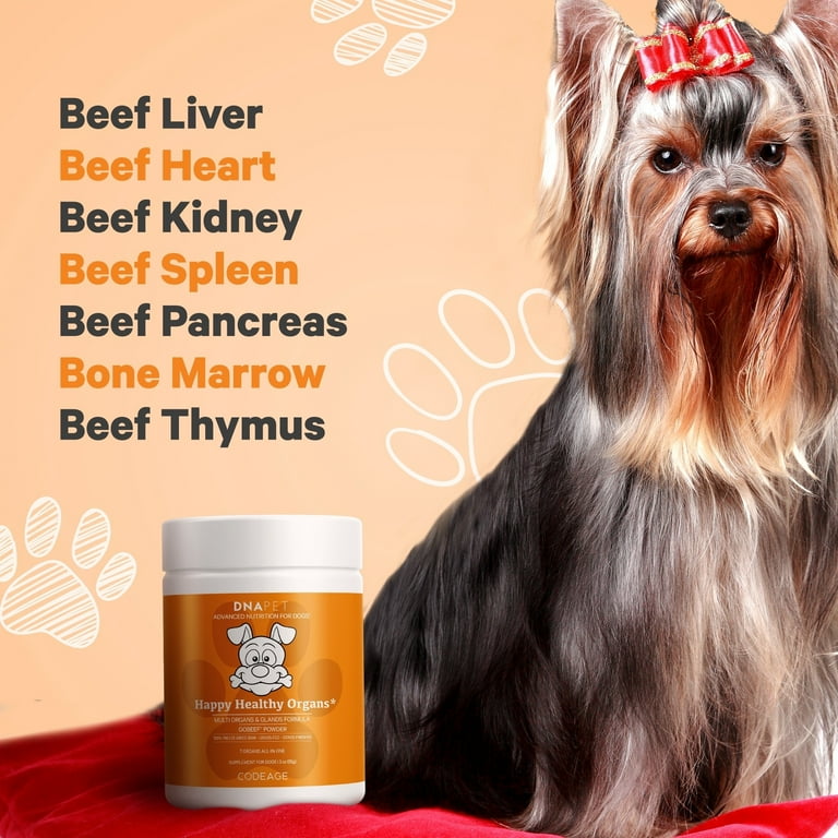 DNA PET Happy Healthy Organs Glands Supplement for Dogs Canine