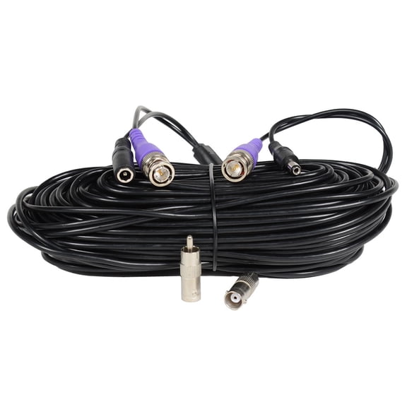 VideoSecu 50ft HD Security Camera Video Power Cable Pre-made All-in-One Extension Wire Cord with BNC RCA Connectors B9o