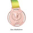 thumbnail image 2 of Medalla de antorcha de recuerdo, aleación de zinc, premio deportivo de competición con correa (cobre)., 2 of 6