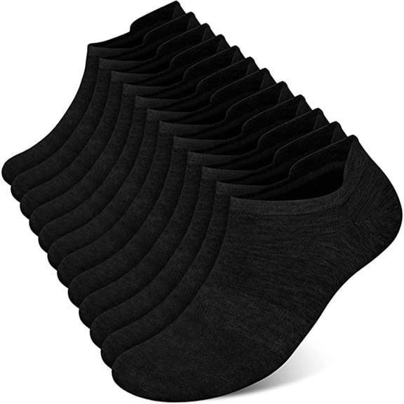 6 Pairs No Show Socks for Men,Mens Low Cut Invisible Ankle Socks,Non Slip Cotton Casual Sneaker Trainer Socks with Arch Support(7-13)