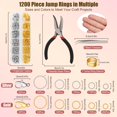 thumbnail image 2 of Juego de anillos para saltar Amrules, 1200 unidades, con herramientas para hacer joyas, 2 of 7