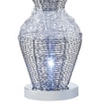 thumbnail image 4 of Benjara 32" Accent Table Lamp- Metal Flowers with Vase Design- Chrome Finish, 4 of 7