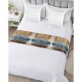 thumbnail image 5 of Xipuska Oil Painted Bed Runners for King Size Bed, Decorative Bed Throws for Foot of Bed, Blue Yellow Tree Impressionist Forest Bed Runner Sofa Throw Bedding Scarf Protector Slipcover for Bedroom, 5 of 6