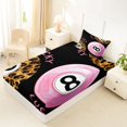 thumbnail image 4 of Castle Fairy Vintage Billiards Twin Sheets 3pcs, Leopard Print Billiards Bedding, Pink Brown Black,1 Fitted Sheet, 1 Flat Sheet and 1 Pillowcase, 4 of 6