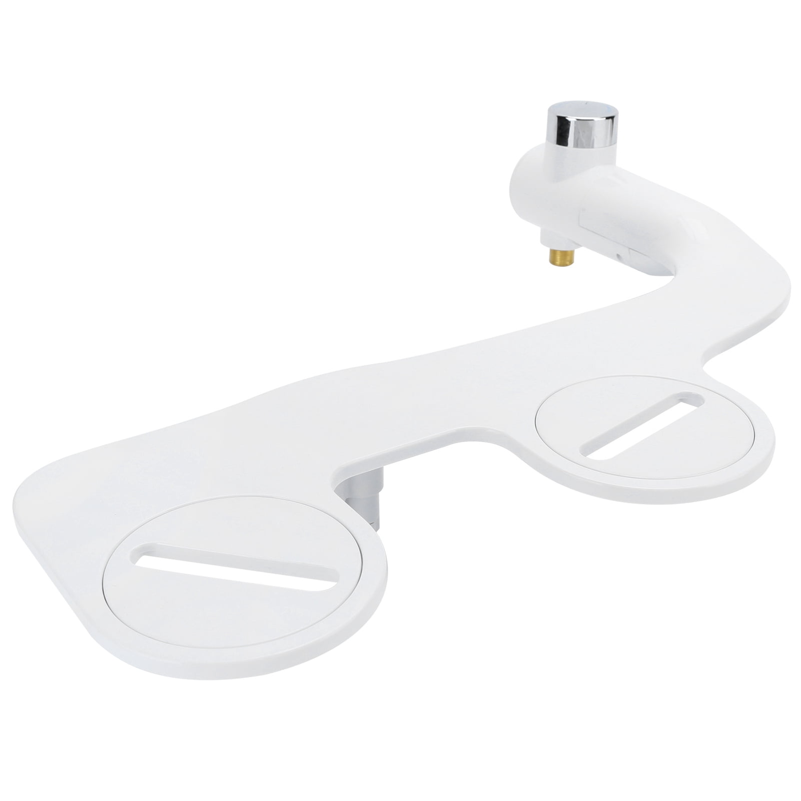 Non-Electric Bidet Toilet Seat Attachment with Dual Nozzles and Adjustable Pressure Control