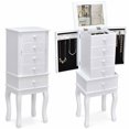 thumbnail image 1 of Gymax Jewelry Cabinet Armoire Box Mirrored Storage Chest Stand Organizer, 1 of 9