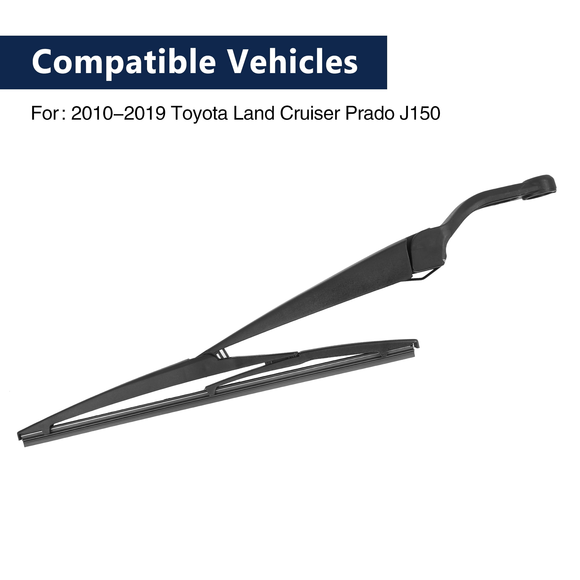 X AUTOHAUX Car Rear Windshield Wiper Blade Arm Set Black 310mm 12 Inch for Toyota Land Cruiser Prado J150 2010-2019 