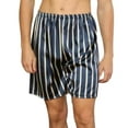 thumbnail image 1 of Men's Satin Print Sleepwear Shorts Plus Size Imitation Silk Relax-fit Pajamas Shorts M to 5XL, 1 of 6