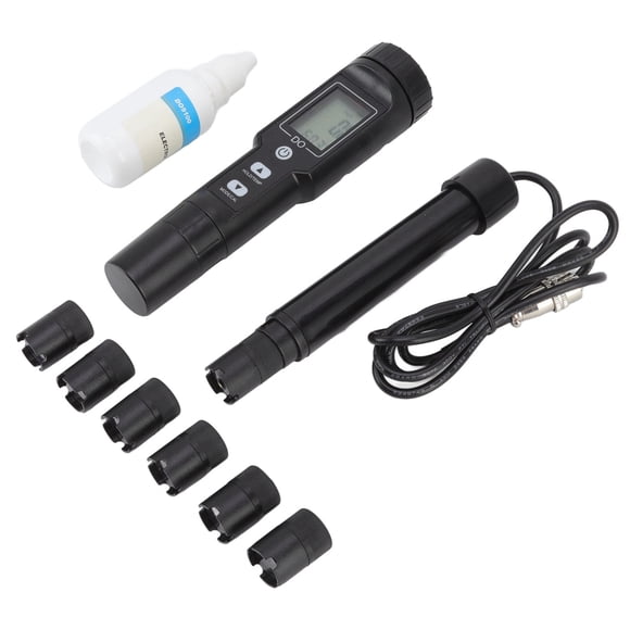 DO Meter Dissolved Oxygen Tester, Probe Sensor Digital Display, Meter Measure Temperature, Salinity, Support Auto Power Off, For Aquarium, , Calibration Support