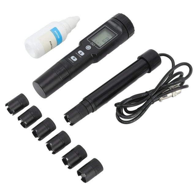 DO Meter Dissolved Oxygen Tester, Probe Sensor Digital Display, Meter Measure Temperature, Salinity, Support Auto Power Off, For Aquarium, , Calibration Support