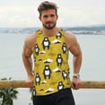 thumbnail image 5 of Rocae Cartoon Bear Yellow for Men's Workout Tank Top Men's Running Tank Top Dry Fit Athletic Workout Tank TopsX-Large, 5 of 9