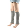thumbnail image 5 of AINIYS Lady Winter Warm Leg Warmer Cable Knitted Crochet Long Socks Long Boot Socks Knit Warm Leg Warmers Gray Free Size, 5 of 5