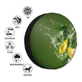 thumbnail image 4 of Salouo Friut Avocado Print Spare Tire Cover 14-17 inch Spare Tire Protector Universal Tough Tire Wheel Cover for Trailer SUV and Truck-, 4 of 6