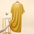 thumbnail image 5 of cfhntfmh Women's Modal Summer Nightgown Short Sleeve Round Neck Sleepshirt Loose Comfy Sleepwear Mid Sleep Dress, 5 of 6