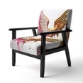 thumbnail image 3 of Designart "Angelic Dusty Pink Wings" Pink Abstract Upholstered Accent Chair - Modern Arm Chair For Living Room, 3 of 7