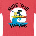 thumbnail image 3 of Pete The Cat - Ride The Waves - Women's Short Sleeve Graphic T-Shirt, 3 of 6
