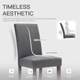thumbnail image 5 of AFO Mid-Century Dining Chair with Solid Wood Legs, High Back Seat for Dining Room, Kitchen and Café, Set of 6, Gray, 5 of 6