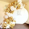 thumbnail image 3 of White Sand Metallic Champagne Gold Balloons Garland Arch Kit,152PCS White Nude Balloons with Clear Balloons for Birthday Boho Wedding Baby Shower Bridal Shower Engagement Anniversary Decorations, 3 of 5