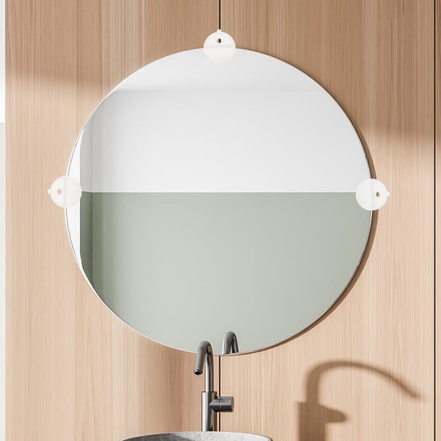 Greenadscape 100Pcs Mirror Clips for Wall Mounting with Square Shape for Homeowners Use