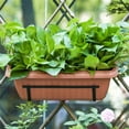thumbnail image 4 of Metal Railing Flower Box Holder HYG 1 Pack Black Hanging Flower Pot Stand Balcony Rail Planter Rack for Courtyard Garden Indoor and Outdoor Decor, 4 of 7