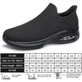 thumbnail image 2 of AMANSSE Women's Hands-Free Walking Shoes Non Slip Sock Casual Air Cushion Fashion Sneakers Lightweight Comfortable Tennis Workout Running Shoes All Black Size 5, 2 of 7