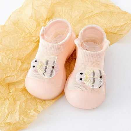 

Baby Sock Shoes Non-Skid Indoor Walking Sock Shoes Breathable Warm Soft Rubber Sole Cotton Socks Shoes Toddler Baby Girls for Boys 3-6 Months