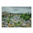 thumbnail image 1 of Landscape Cutting Board, View of Old Town Area Luxembourg City Touristic Destination European Scenic Photo, Decorative Tempered Glass Cutting and Serving Board, Small Size, Multicolor, by Ambesonne, 1 of 1