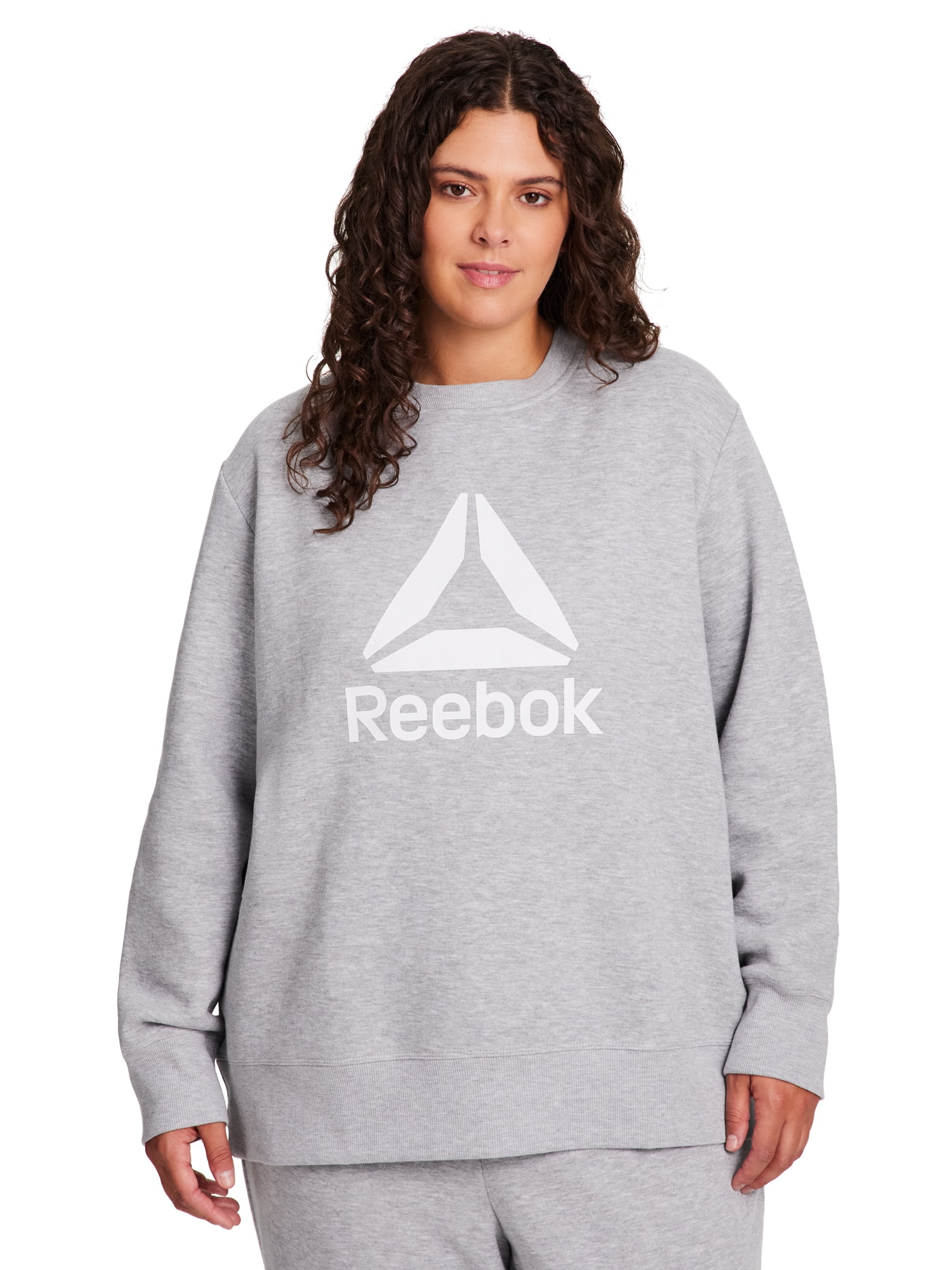Reebok Women's and Women's Plus Sport Core Crewneck and Straight Leg Pant 2-Piece Set, Sizes XS-4X