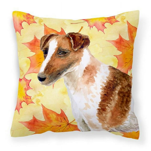Smooth Fox Terrier Fall Fabric Decorative Pillow