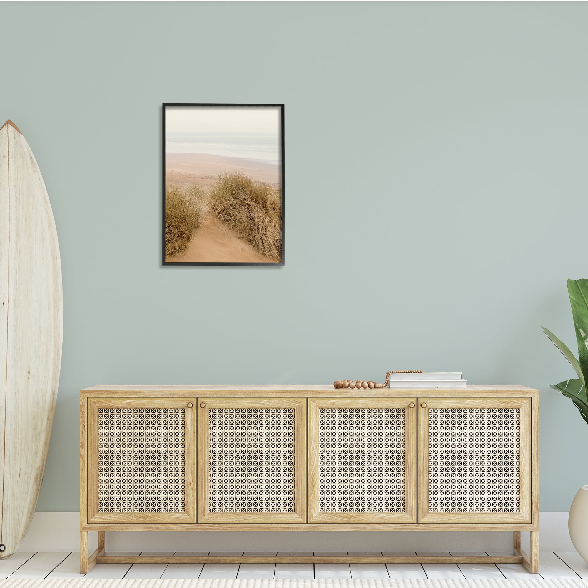 Stupell Indtries Sun Bleached Beach Coast Tall Grass Sand Dunes,24 x 30,Design by Ian Winstanley