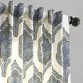 thumbnail image 5 of Arabesque Blue Printed Cotton Twill Curtain (1 Panel), Arabesque Blue, 50W X 108L, 5 of 6