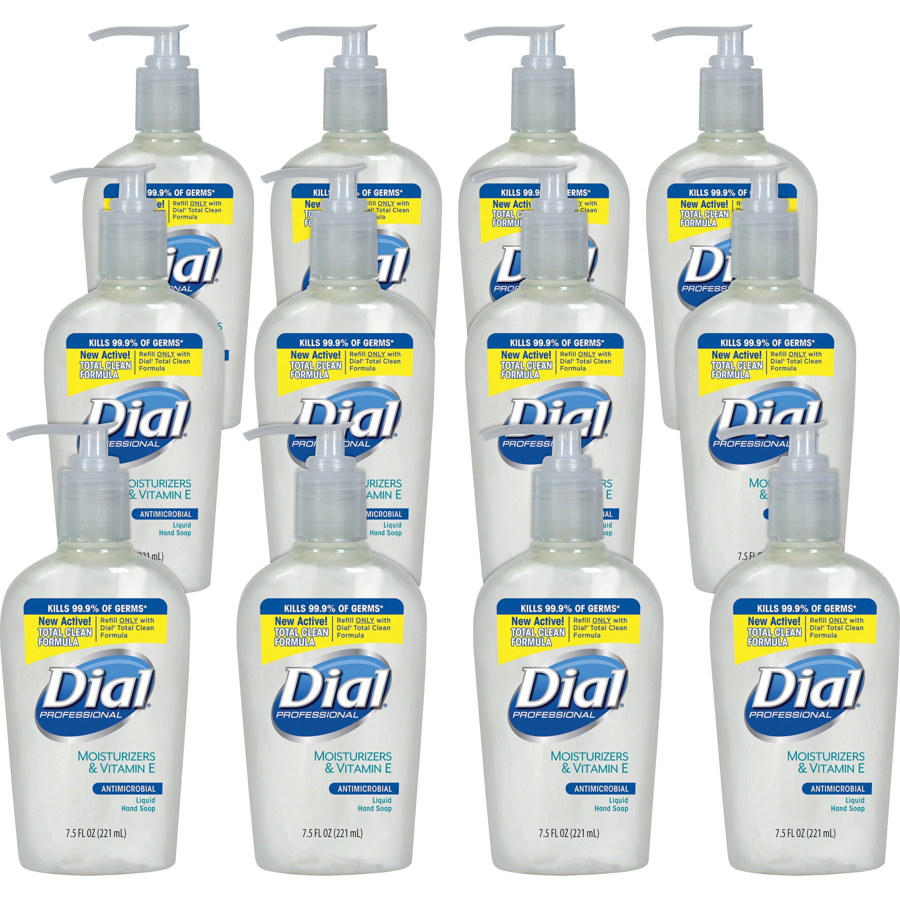 Dial Sensitive Skin Liquid Hand Soap, Clear, 12 / Carton (Quantity