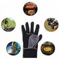 thumbnail image 5 of Guantes de cuero resistentes al calor y al fuego con costuras de Kevlar, guantes de protección térmica para trabajos con metales calientes a temperaturas extremadamente altas (16 pulgadas,, 5 of 5