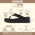thumbnail image 4 of Sandalia CUSHIONAIRE Pippin Plataforma Ancha con Cuña Negra, 4 of 9