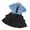 Black, variant on YTDSCS Toddler Kids Girls Summer Dresses 2PCS Outfits 4-12 Years Solid Colour Denim Jacket Polka Dot Sleeveless Dress Set for Girls