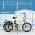 thumbnail image 4 of ABORON 7 Speed Electric Tricycle for Adults 24"/26", 350W 3 Wheel E-Bike 36V 14.5Ah, Electric Trike for Seniors with Rear Basket, 24km/h(15mph), 4 of 12