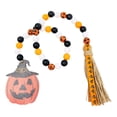 thumbnail image 1 of Clearance!!Halloween Wood Bead Garland-Farmhouse Rustic Wood Beads Fall String Hanging Wall Decor Tiered Tray Decor Halloween Party Decor, 1 of 6