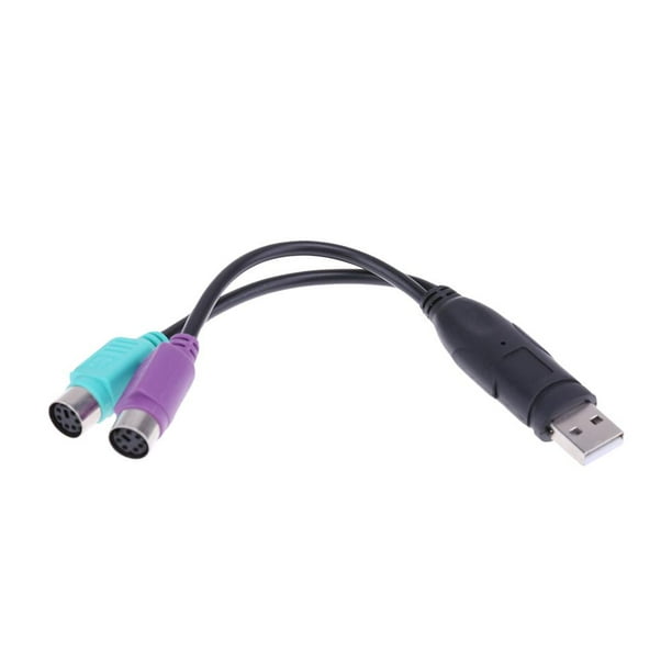Accesorios para computadoras Cable USB a PS2 Cable de extensión de convertidor de adaptador PS / 2 a Hugtrwg Para estrenar