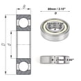 thumbnail image 4 of Unique Bargains 6307ZZ Deep Groove Ball Bearings 35x80x21mm 1 Pc Lubricated Bearings Scooter Skateboard Wheel, 4 of 6