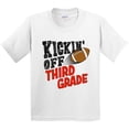 thumbnail image 3 of Inktastic Kickin' off Third Grade Back to School Football Youth T-Shirt, 3 of 5