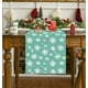 thumbnail image 4 of Decoración del hogar, manteles, caminos de mesa, bandera navideña con copos de nieve, decoración para mesa de fiesta navideña, mantel, mantel de té, borde, mantel blanco, mantel de fiesta, 4 of 6