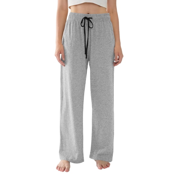 Womens Pajama Pants Lightweight Casual Comfy Lounge Pants Sleepwear Loungewear PJs Bottoms 2025 Gray S