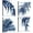 blue, variant on Leaf Artwork Paintings Wall Art: Palm Leaves Picture Print on Canvas for Office Bedroom (12" W x 12" H x 4 PCS, Multi-Sized)