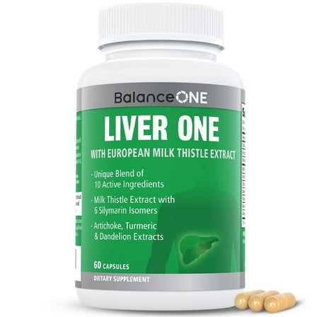 Balance One Liver Support with Milk Thistle & Artichoke, 30 Day Supply