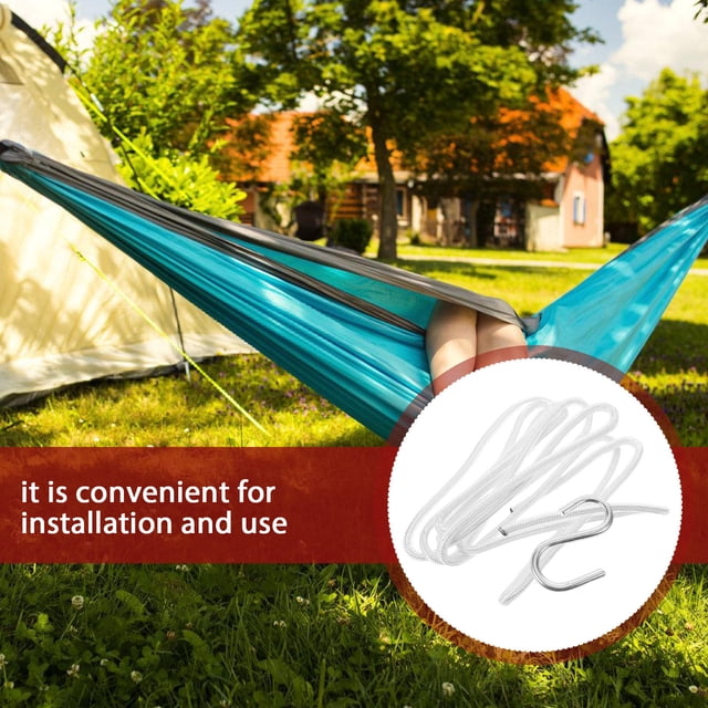 Raindrops 1Set White Tree Swing Hanging Straps Kit Heavy Duty Rope for Hammock and Backyard Swing