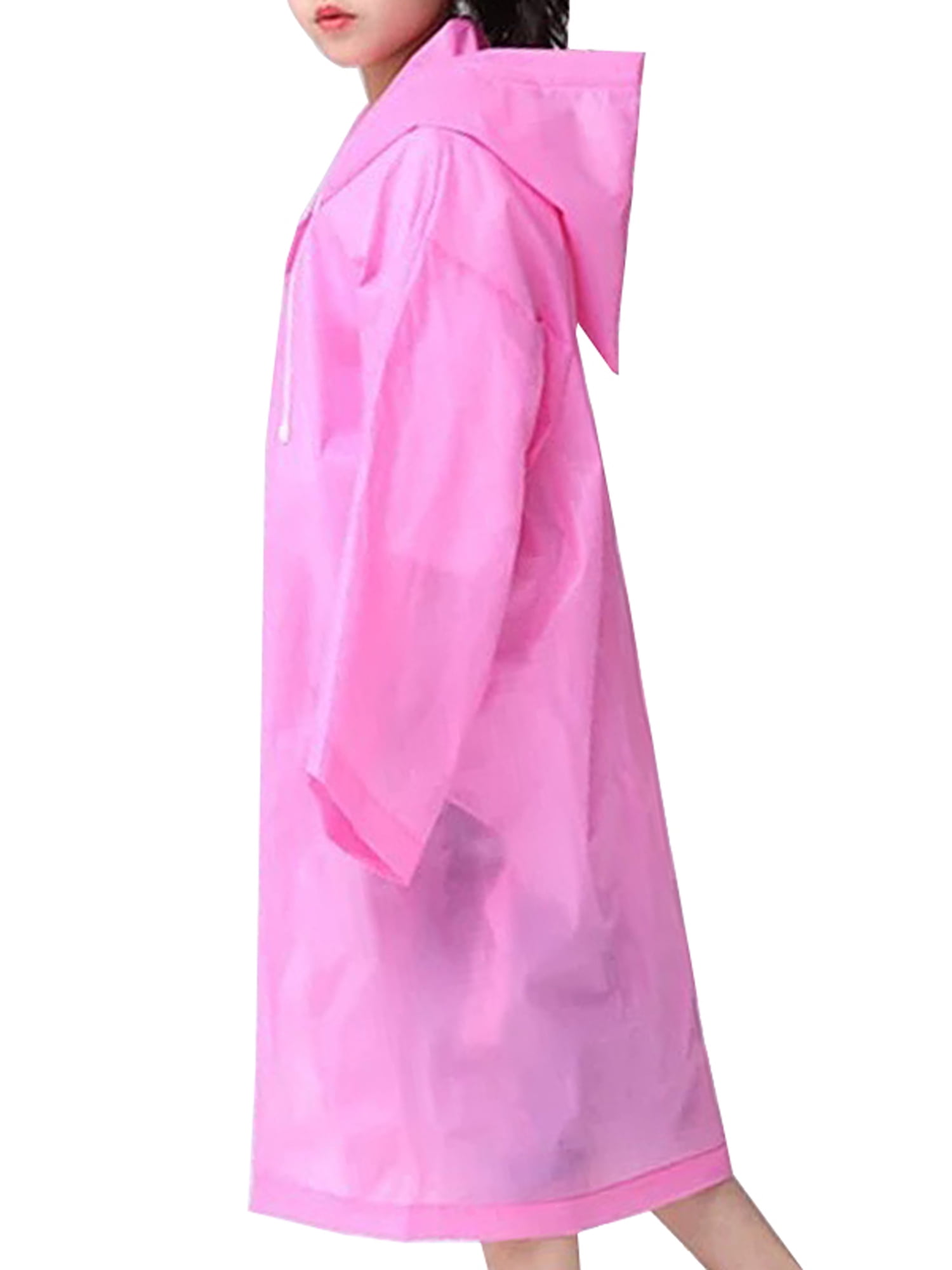 Wodstyle Long Sleeve SingleBreasted Solid Print Rain Coat (Men's or