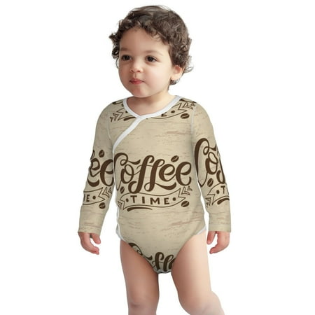 

Haiem Coffee Time (2) Printed Unisex-Baby Long Sleeve Onesies Bodysuits Unisex Babies Snap-Up Rompers-2 Years