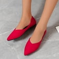 thumbnail image 2 of NOKIO Women’s Suede Pointed Toe Casual Shoes Fashion Solid Color Shallow Flat Shoes Comfortable Low Heel Slip-Resistant Everyday Footwear, 2 of 8