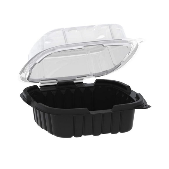 Anchor Packaging Black Hinged Take Out Crisp Container, 6" x 6", 18 oz | 300/Case